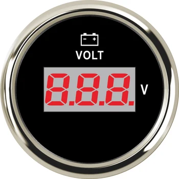 12-24V Jūrų Voltmeter 52mm Skaitmeninis Volt Gabaritas 8-32 V Matuoklis Matuoklis, Karavanas Sunkvežimių ATV Jachta Valtis Automatinė Voltmeter
