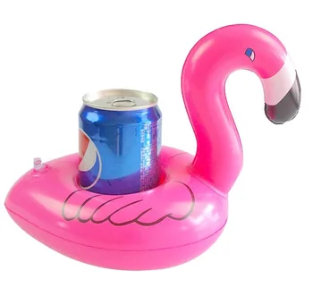 12 Vnt Pripučiami Pink Flamingo Padėkliukai Taurės Gėrimo Laikiklis Baseinas Plaukti