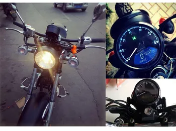 12000 RMP km/h/m / h Universalus LCD Skaitmeninis Odometras Tachometras, Spidometras Pavarų indikatorius Tinka 1/2/4 Cilindrų Motociklą