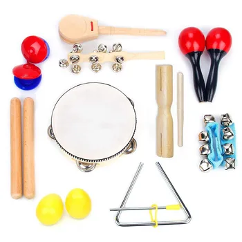 12Pcs Bamblys Muzikos Instrumentų Rinkinys Vaikams Muzikos Mušamiesiems Žaislas Kselofonu Ritmo Grupė Muzikiniai Žaislai, Švietimo Žaislas Vaikams