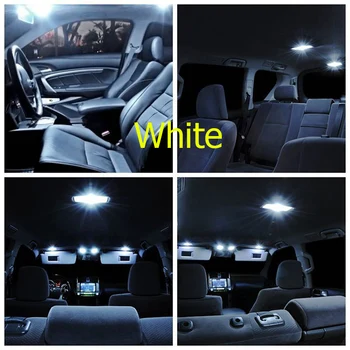 12pcs Ledo Mėlyna Balta LED Lemputes 2005-2012 M. Nissan Pathfinder, Interjero Paketą Rinkinys Licencijos numerio ženklo Žibintas Nissan-EF-15