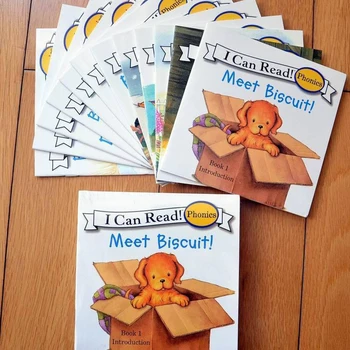 12Pcs/set Sausainių Šuo Paveikslėlių Knygą Vaikams Nušvitimą Kūdikiams, Vaikams, anglų, Išmokti Žodžių Pasakų Serijos Švietimo Skaitymo Knyga