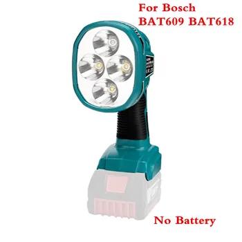 12W LED šviesos Bosch 14.4 V 18V Baterija BAT609 BAT609G BAT618 Naujausias LED šviesos diodų (LED) lempą su USB jungtį galima įkrauti telefono