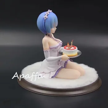 13cm Anime Seksuali Mergina Pav Žaislai Re:Gyvenimas kitame pasaulyje nuo nulio Rem Gimtadienio Tortas PVC Veiksmų Skaičius, Žaislų Kolekcijos Modelis