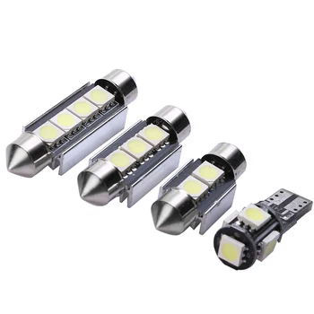 14pcs Automobilio Salono Baltos LED Lemputės Komplektą Skaityti Licencijos Plokštės Priešrūkiniai Žibintai BMW 3 Serijos E90 328i 335i M3