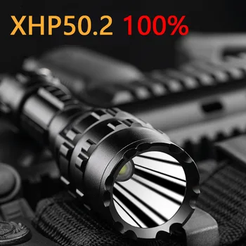 150000cd XHP50.2 Taktinis led Žibintuvėlis surefir USB galingas žibintuvėlis 18650 arba 26650 baterija vandeniui medžioklės šviesos ranka XML2