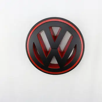 150mm Matinės Juodos Raudonos spalvos Priekinės Grotelės Automobilio Logotipas Ženklelis Pakeitimo Emblema VW Volkswagen Passat CC, Golf MK5