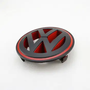 150mm Matinės Juodos Raudonos spalvos Priekinės Grotelės Automobilio Logotipas Ženklelis Pakeitimo Emblema VW Volkswagen Passat CC, Golf MK5