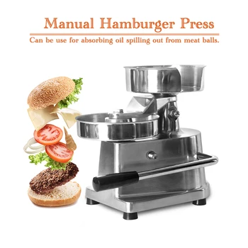 150mm Vadovo Mėsainių Spaudos Mašinos Mėsainiai Patty Nerūdijančio Plieno Mėsos Pic Maker Procesorius Įrankis Sandwich Kotletas Bakemeat Virtuvė