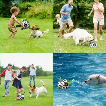 15cm Interaktyvus Futbolo Žaislai Didelių Šunų Įkandimo Atsparus TPU Kamuolys Augintiniai Žaislas, Skirtas Mažų Šunų Lauko Šunų Mokymo Priedai