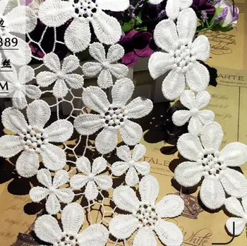 15Yards 11cm Baltųjų Gėlių Nėriniai Apdailos Siuvinėjimo Apdailos Juostelės 