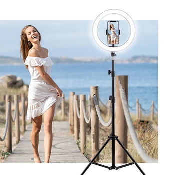 16/20/26/30CM Selfie Šviesos Žiedas Su Trikoju Profissional LED Žiedo Lempa, Kad TikTok 