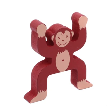 16 Vienetų Medinių Krovimas Žaidimai Beždžionės Vaikų Žaislų Balansavimo Blokai Žaidimai Bamblys Švietimo Žaislas Vaikams