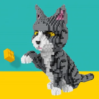16036 16037 16038 16039 Mini Gyvūnų Katė Modelis Deimantų Kūrimo Bloką Animacinių filmų Kūrimo 