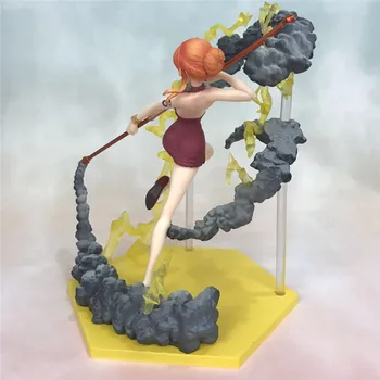 16cm Anime One Piece Duomenys Nami JUODAS KAMUOLYS Clima-Taktiškumas Kovoti su redakcija PVC veiksmų skaičius, surinkimo modelį, žaislų, dovanų