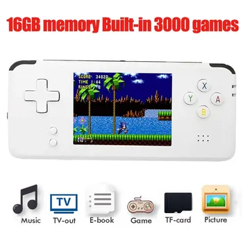 16GB RS-97 RETROGAME Delninis Žaidimų Konsolės 64bit 3.0 colių LCD Built-in 3000 Žaidimai Nešiojamų Žaidimų Žaidėjas su mažmeninės langelyje