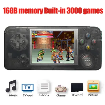 16GB RS-97 RETROGAME Delninis Žaidimų Konsolės 64bit 3.0 colių LCD Built-in 3000 Žaidimai Nešiojamų Žaidimų Žaidėjas su mažmeninės langelyje
