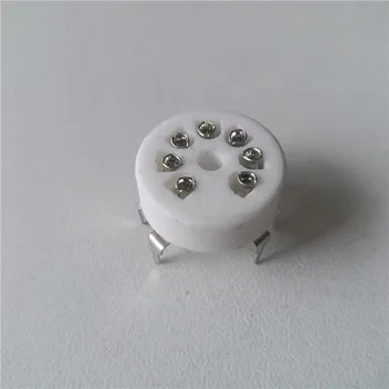 16pcs Keramikos vamzdžio laikiklį GZC7-Y-1 7 pin sidabro pėda PCB elektroninio vamzdžio lizdą vamzdis stiprintuvas