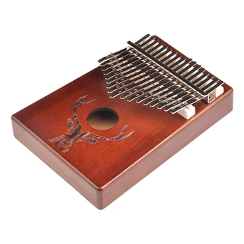 17 Klavišus Kalimba Akacijų Raudonmedžio Medienos Nykščio Piršto Fortepijonas Mbira Kūno Muzikos instrumentų Rinkinys, skirtas Vaikų Pradedantiesiems su Plaktuku Lipdukas