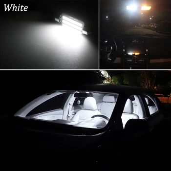 17Pcs Balta Klaidų Canbus LED lemputė vidaus apšvietimo BMW X1 E84 LED Interjero šviesos Kupolas Kit + Licencijos numerio ženklo Žibintas (2010-m.