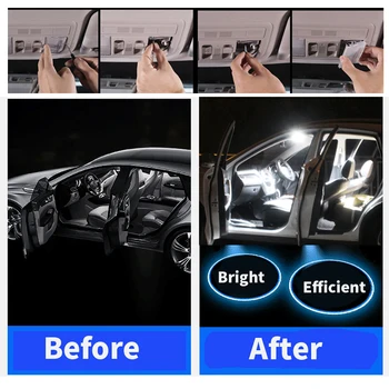 17pcs LED licenciją plokštelės lempa Volkswagen, Sharan 7N (2011-2018) LED lemputės vidaus apšvietimo pilnas komplektas, pakuotė
