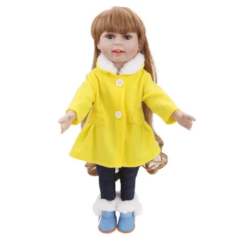 18 colių Mergaičių lėlės drabužiai vilnonis paltas set + ziajać Amerikos naujagimių Suknelė aksesuarai, žaislai tinkami 43 cm kūdikių lėlės c730