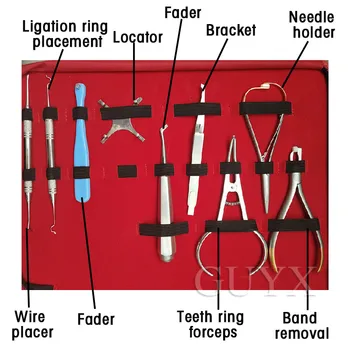 18 vnt Rinkiniai Ortodontinis nustatyti priemonė Burnos technikas ortodontinis pilną Dantų nerūdijančio plieno instrumentas