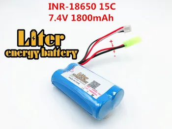 18650 7.4 V, 1800Mah 15C Li-ion Baterija Dalys MJX T40 T40C F39 F49 T39 Syma 822 Upi U12A Syma S033G Q1 Tianke H100
