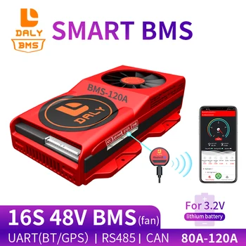 18650 smart BMS 16S 48V 80A 100A 120A Bluetooth 485 į USB įrenginį NTC UART programinės įrangos togther Liūtas LiFepo4 Baterija Su BMS Ventiliatorius