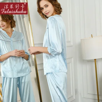 19 momme sweet pink, originali šilko pižama rinkiniai moterims sleepwear korėjos Elegantiškas mados gryno šilko moterų pižamos T8238
