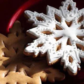 19cm Didelis Tortas Liejimo Kalėdų Dekoro 3D Kalėdų Snaigės Torto Biskvito Cookie Cutter Pelėsių 