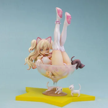19CM JapaneseAnime SkyTube AŠMENYS Chiyuru apatinis Trikotažas PVC figūrėlių, Žaislinių Seksualus Katės Mergina Statula Suaugusiųjų Kolekcionuojamos Lėlės Modelio Dovana
