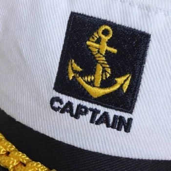 1PC Baltos Skrybėlės Jachta Kapitonas karinio jūrų Laivyno Jūrų Kapitonas Laivo Jūreivis Karinės Laivybos Skrybėlę Bžūp Kostiumas Suaugusiųjų Šalies Išgalvotas Suknelė