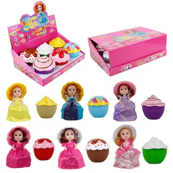 1PC Cupcake Lėlės Princesė Didelis 15cm Cupcake Staigmena Lėlės Deformuojamieji Bonecas Žaislai Gimtadienio Dovana Mini 
