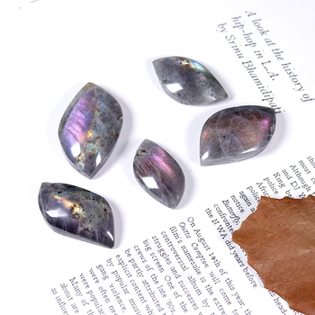 1PC Gamtos Lapų Formos Labrodite Violetinė Crystal Shine mėnulio akmuo Poliruotas Akmuo Sveikas Kvarco už Karoliai