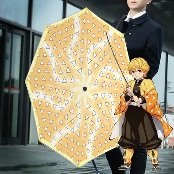 1pcs Anime Demon Slayer: Kimetsu Nr. Yaiba Animacija Aplinkinių Lietaus, Saulės, Skėtis Lankstymo Asmenybės Puikus skėtį nuo saulės, Žaislų, Dovanų