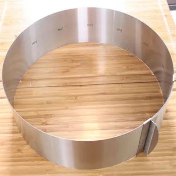 1Pcs Ištraukiama Putėsiai Žiedo Formos Nerūdijančio Plieno 3D Apvalios Torto Formos 6-12 colių Aukščio Virtuvės Desertas Pyragas Dekoravimo Įrankiai