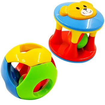 1pcs kūdikių barškučių spalvingas kamuolys jaustis čežėjimas jutimo muzikos švietimo įdomus žaislai kūdikiams nuo 0 - 12 mėnesių nuo vaiko