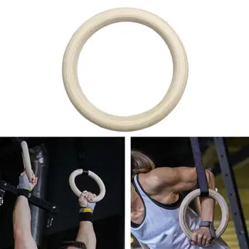 1pcs Mediniai Žiedas 32mm Nešiojamų Crossfit Gimnastikos Žiedai Peties Koncentracija Namų Fitneso Mokymo Įranga
