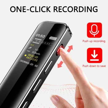 1pcs Mini Nešiojamas Skaitmeninis Balso Aktyvuota Diktofono, Paskaitas, Susitikimus Triukšmo Mažinimo Clear Garso įrašymas MP3 Formatu