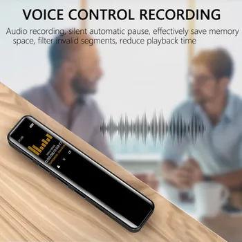 1pcs Mini Nešiojamas Skaitmeninis Balso Aktyvuota Diktofono, Paskaitas, Susitikimus Triukšmo Mažinimo Clear Garso įrašymas MP3 Formatu