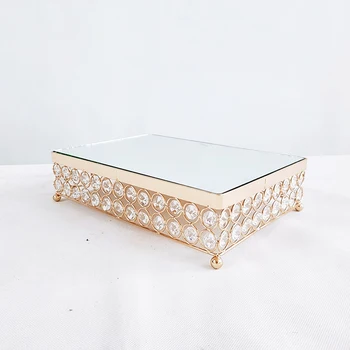 1pcs tortas stovi veidrodis aukso spalvos kristalų Laikymo Krepšiai, Dėžutės Paprastumo Stilius