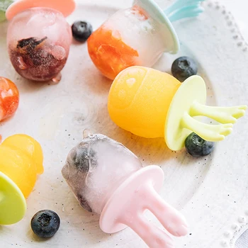 1Set Cartoon Formos Ledo Kubelių Dėklas Ledų Pelėsių Virtuvės Reikmenys Mini Popsicle Dėžutės Maisto kokybės Silikono 