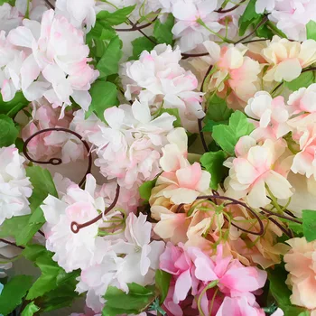 2.3 m Girlianda Dirbtinių Gėlių String Su Lapais Šilko Sakura sakura Ivy Vynmedžių Sode Vestuvių Arkos Dekoras