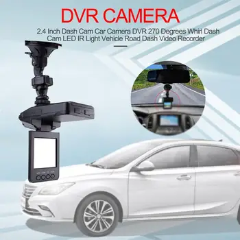 2.4 Brūkšnys Cam USB 2.0 Automobilių DVR Kamera 270 Laipsnių Sūkurys Brūkšnys Cam LED infraraudonųjų SPINDULIŲ Šviesa Transporto priemonės Kelių Brūkšnys Vaizdo įrašymas