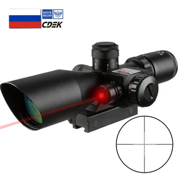2.5-10X40 Apšviestas Taktinis Kampine Riflescope Su Red Green Mil Dot Kirsti Lazeriu Medžioklės taikymo Sritis