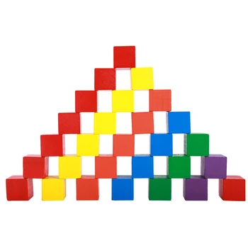 2,5 CM Medienos Blokai Cube 50 Vnt Protingas Spalvotų Blokų Ikimokyklinio amžiaus Pradžioje Švietimo Žaislai Vaikas, Vaikai