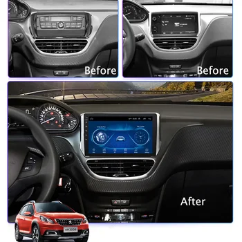 2 Din Automobilio Radijo Peugeot 2008 208 Multimedia sistema 2012 - 2018 GPS Navigacija, Head unit 