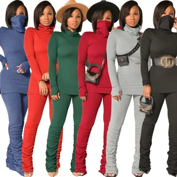 2 gabalas rinkinių, moteriški drabužiai dviejų dalių rinkinys moterims tracksuit sweatsuits moterų sukrauti sweatpants žiemos drabužių moterims