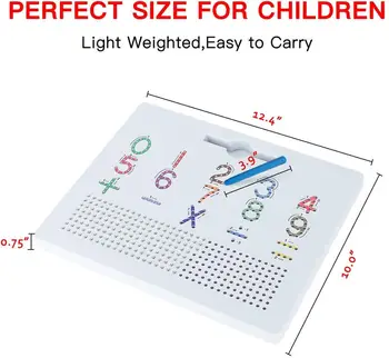 2 In 1 Magnetinė Piešimo Lenta Montessori Ugdymo Žaislas Vaikams Abėcėlės, Skaičių Sekimo Valdybos Mokymosi ABC Ikimokyklinio Dovanos